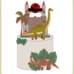 Topo de Bolo - Jurassic Park - Arquivo Digital