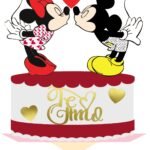 Topo de Bolo - Mickey e Minnie - Arquivo Digital