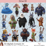 Kit Digital Zootopia 3D