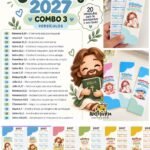 Calendário de Mesa e Marca Páginas Santinhos 2027 - Arquivo Digital