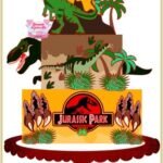 Topo de Bolo - Jurassic Park - Arquivo Digital