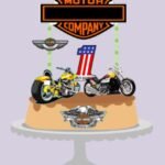 Topo de Bolo - Motociclista - Arquivo Digital