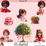 Kit Digital Cerejinha 3D