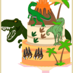Topo de Bolo - Jurassic Park - Arquivo Digital