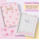 Agendamento Datado 2027 Rosa - Arquivo Digital