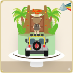 Topo de Bolo - Jurassic Park - Arquivo Digital