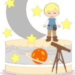 Topo de Bolo - Lua - Arquivo Digital