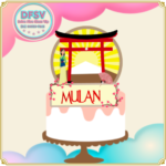 Topo de Bolo - Mulan - Arquivo Digital