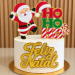 Topo de Bolo - Ho Ho Ho Feliz Natal - Arquivo Digital