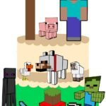 Topo de Bolo - Minecraft - Arquivo Digital