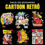 Pack de Estampas Cartoon Retrô - Arquivo Digital