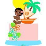 Topo de Bolo - Moana - Arquivo Digital