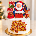 Topo de Bolo - Ho Ho Ho Feliz Natal - Arquivo Digital