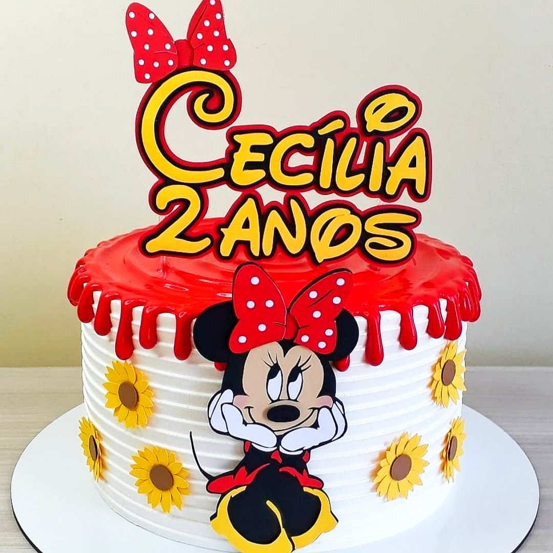 16 - Topo De Bolo Minnie Topo de Bolo - Minnie - Arquivo Digital - Imagem 1