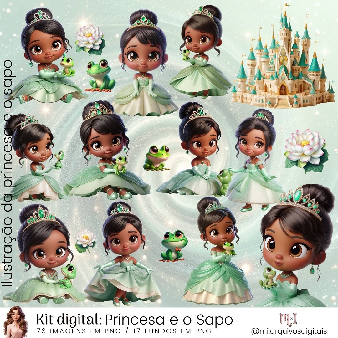164 - A Princesa e o Sapo Kit Digital A Princesa e o Sapo - Imagem 1