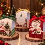 Caixa para Mini Panetone - Natal - Arquivo Digital