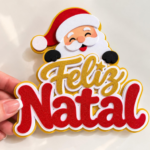 Topo de Bolo - Feliz Natal - Arquivo Digital