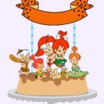 Topo de Bolo - Os Flintstones- Arquivo Digital