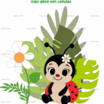 Topo de Bolo - Joaninha Bebê - Arquivo Digital