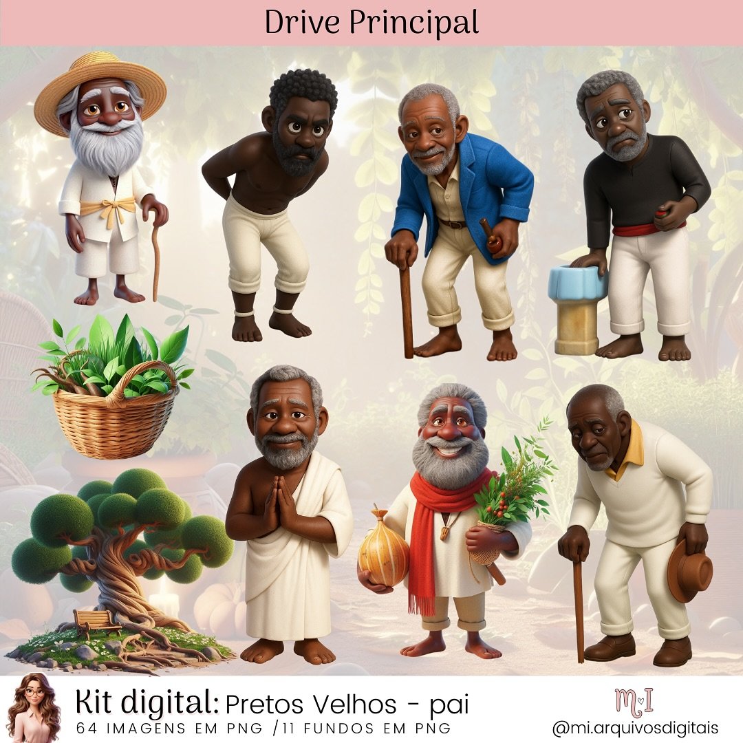 214 - Pretos Velhos Kit Digital Pretos Velhos - Imagem 1