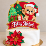 Topo de Bolo - Feliz Natal - Arquivo Digital