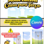 Molde Editável Caixa Terço - Arquivo Digital