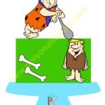 Topo de Bolo - Os Flintstones- Arquivo Digital