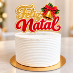 Topo de Bolo - Feliz Natal - Arquivo Digital