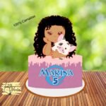 Topo de Bolo - Moana - Arquivo Digital