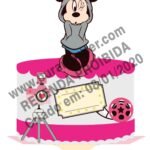 Topo de Bolo - Minnie - Arquivo Digital