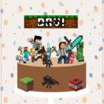Topo de Bolo - Minecraft - Arquivo Digital