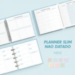 Planner Slim  Não Datado - Mini - Arquivo Digital